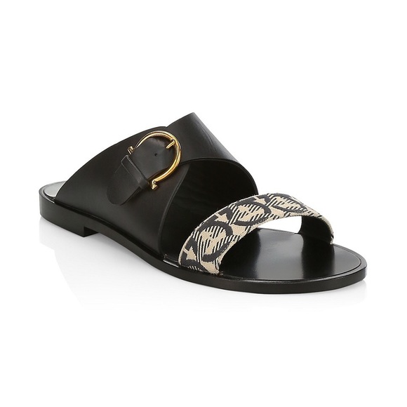 Salvatore Ferragamo Cassie Flat Gancio Slide Sandals